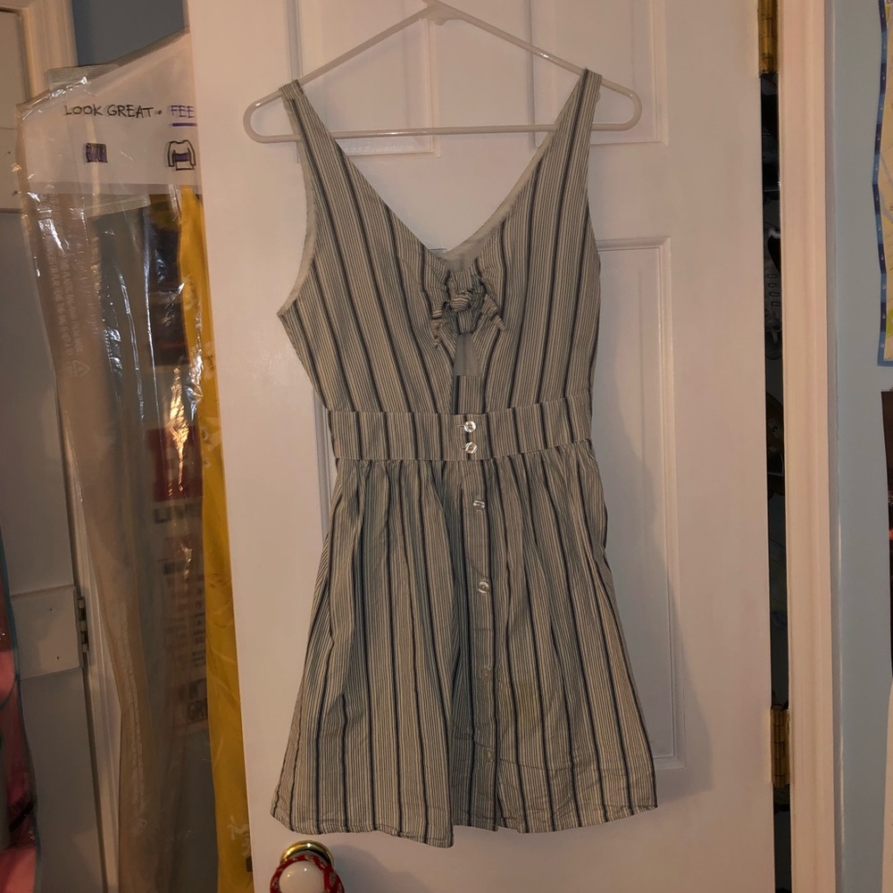 Seersucker Tie Front Sundress